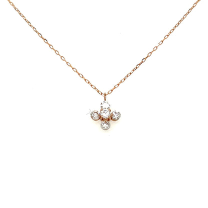 Cross Flower Necklace 0.2ct - JMW Jewelry Wholesale
