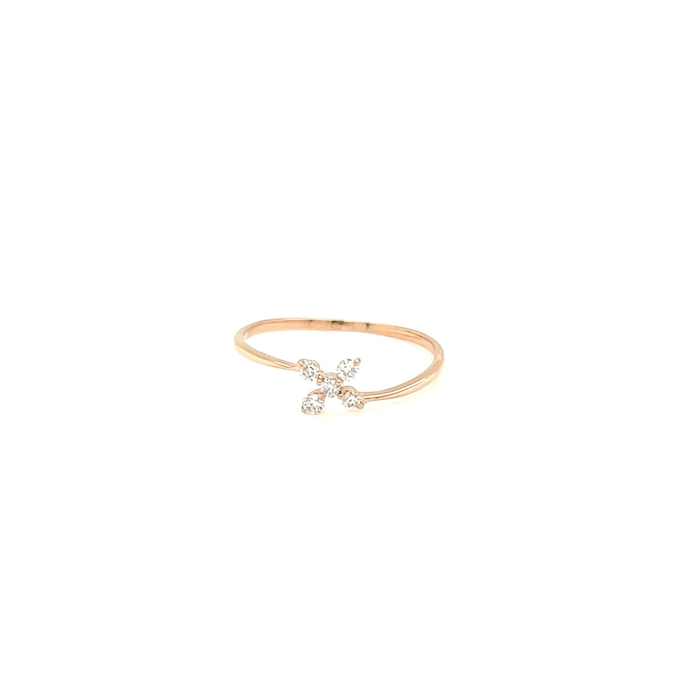 Cross Flower Ring 0.1ct - JMW Jewelry Wholesale