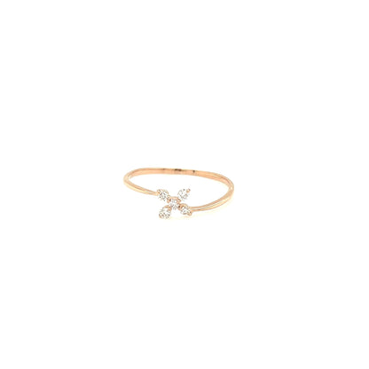 Cross Flower Ring 0.1ct - JMW Jewelry Wholesale