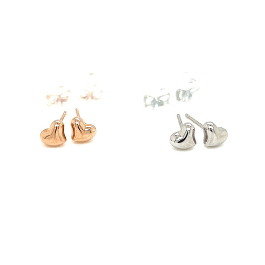 Curved Heart Earrings - JMW Jewelry Wholesale