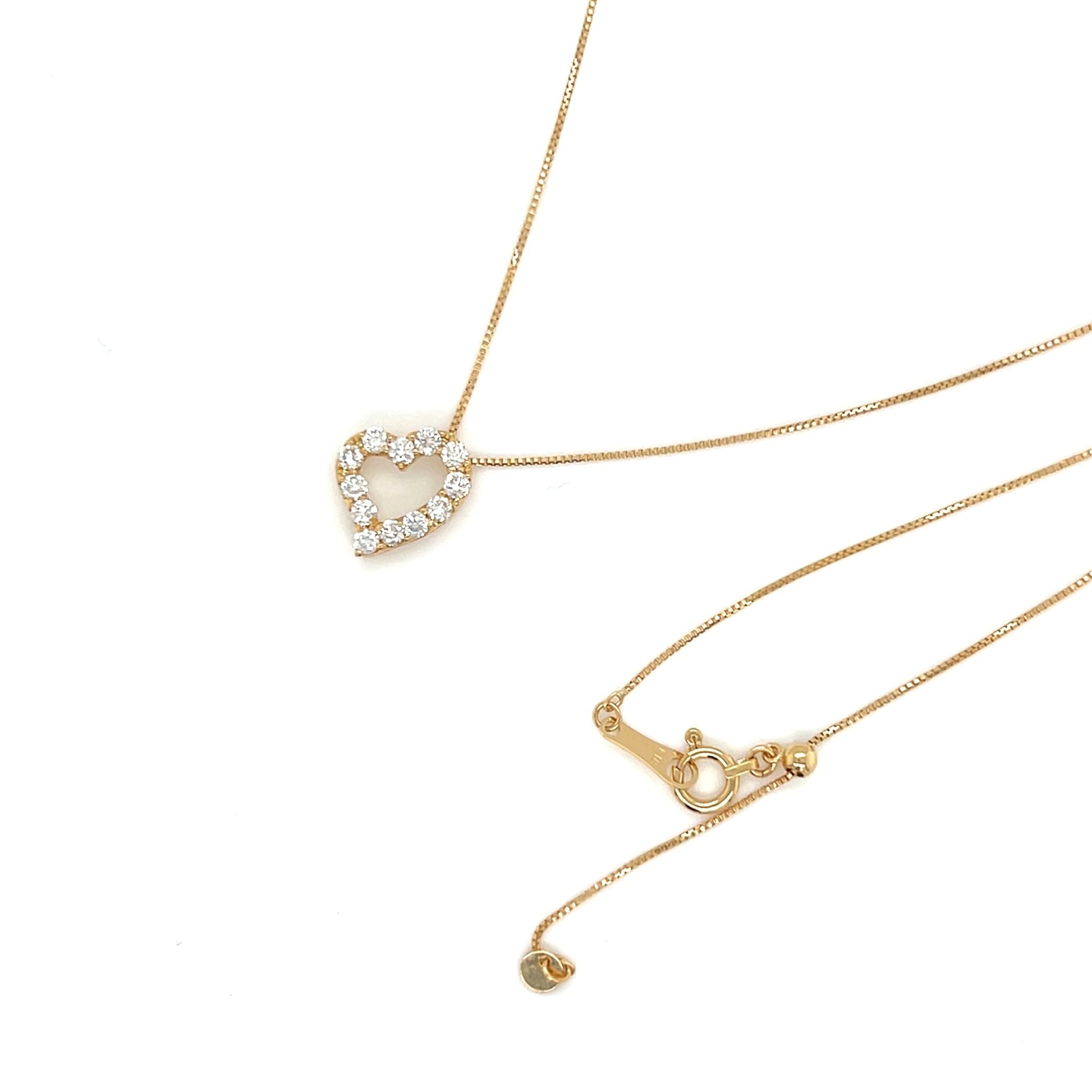 Curved Heart Necklace 0.3ct - JMW Jewelry Wholesale