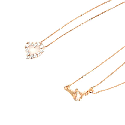 Curved Heart Necklace 0.3ct - JMW Jewelry Wholesale