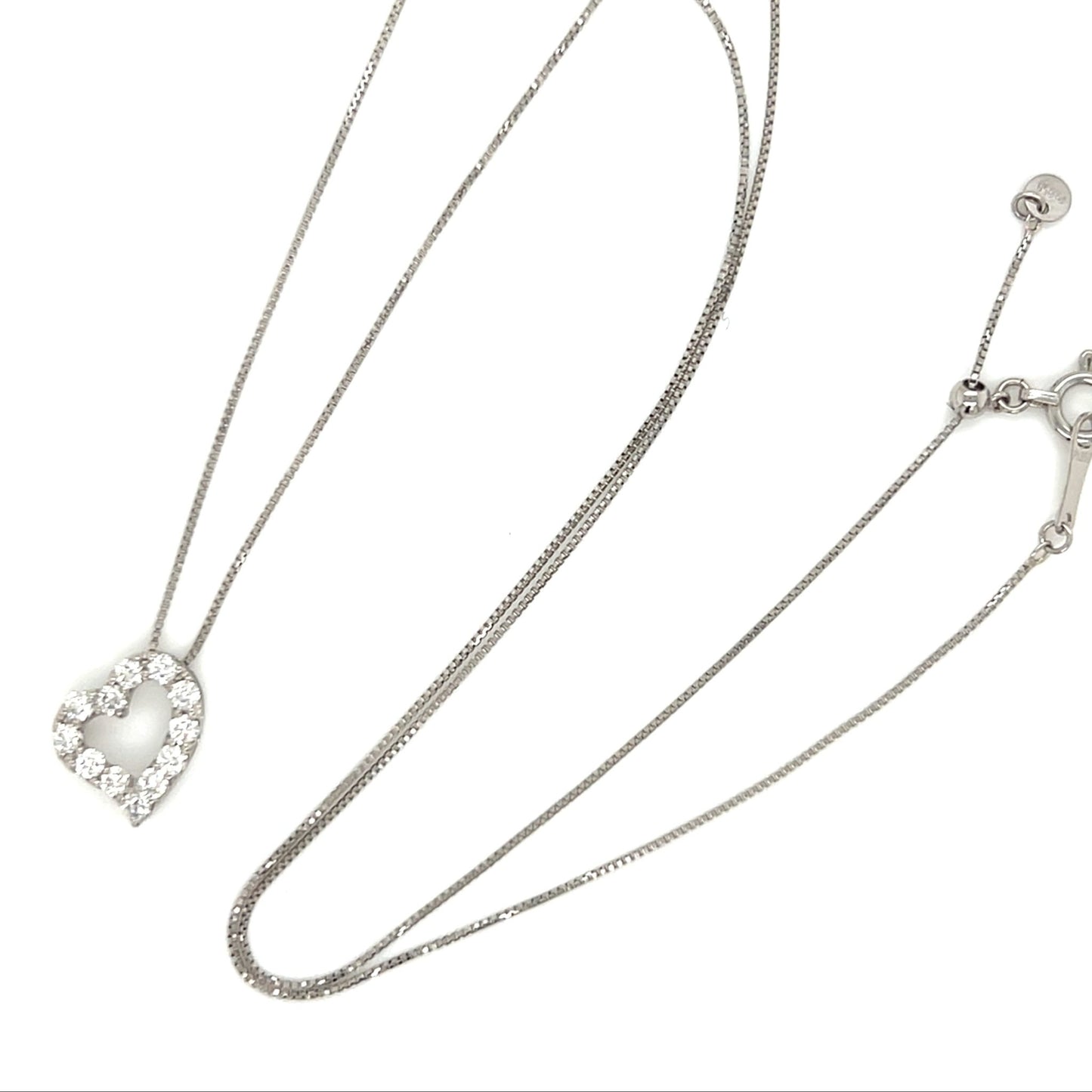 Curved Heart Necklace 0.3ct - JMW Jewelry Wholesale