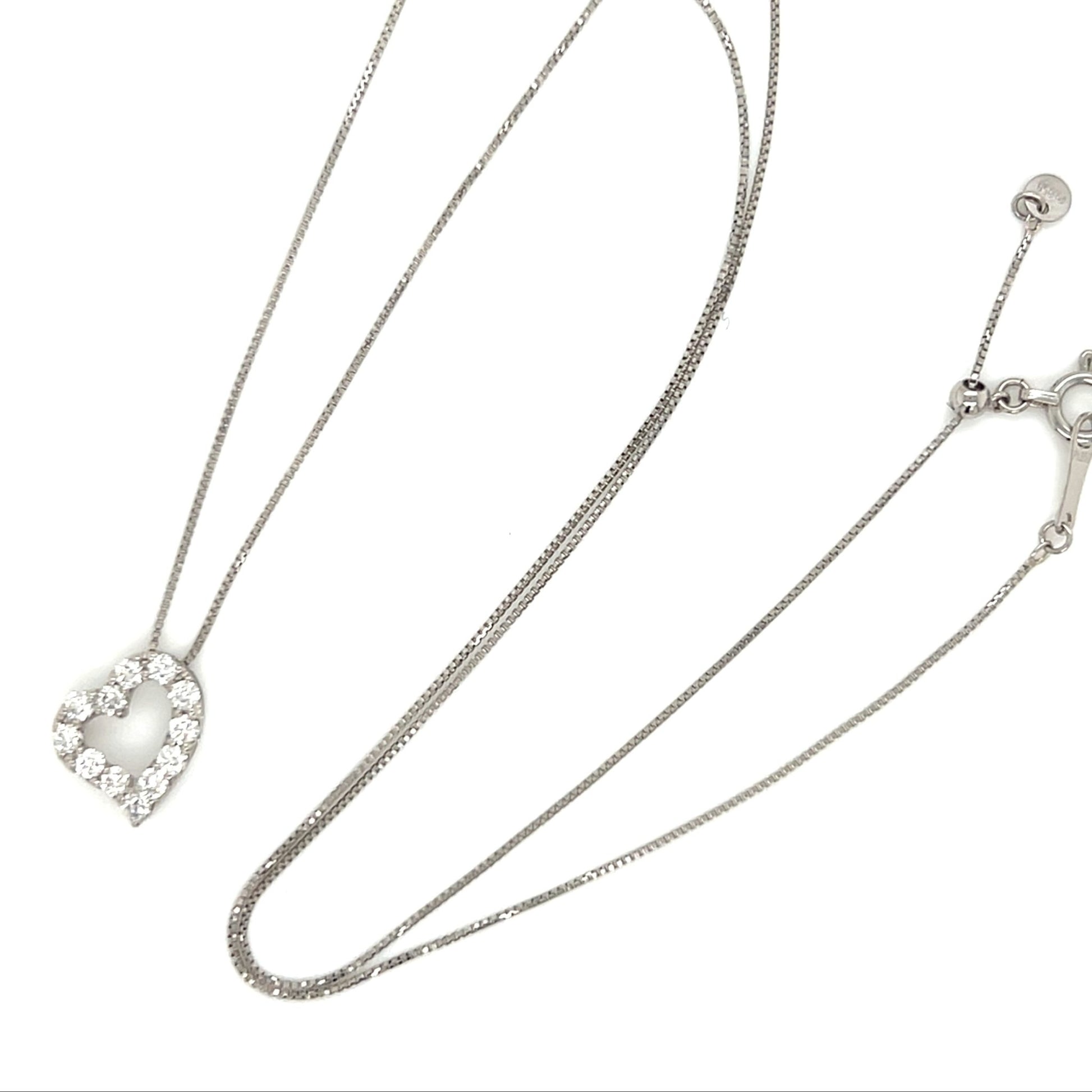 Curved Heart Necklace 0.3ct - JMW Jewelry Wholesale