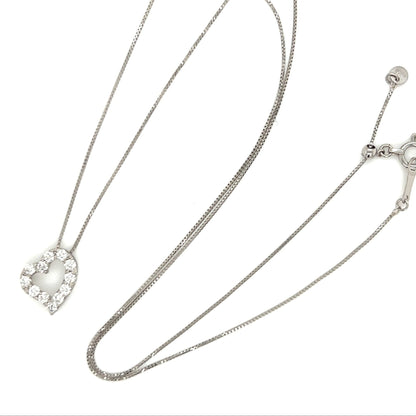 Curved Heart Necklace 0.3ct - JMW Jewelry Wholesale