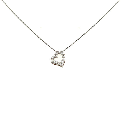 Curved Heart Necklace 0.3ct - JMW Jewelry Wholesale
