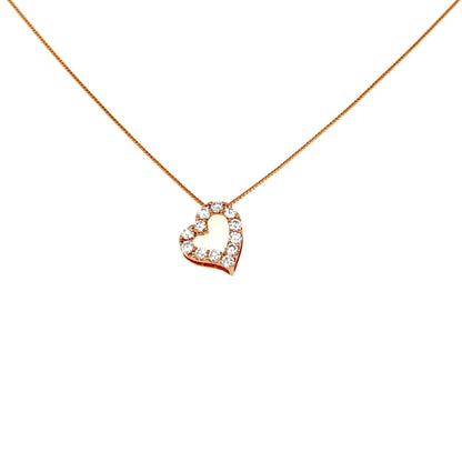 Curved Heart Necklace 0.3ct - JMW Jewelry Wholesale
