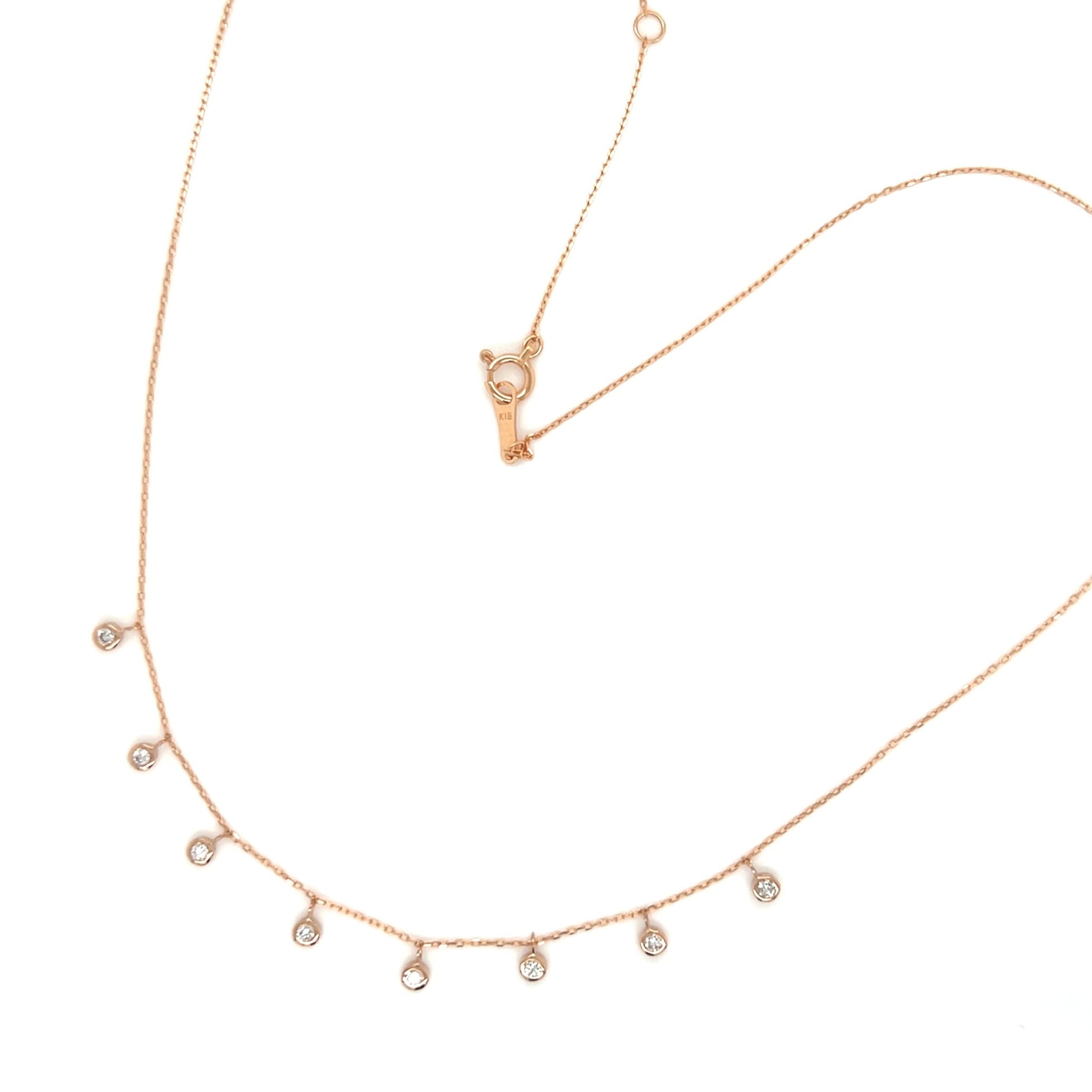 Dangle Bubble Station Necklace 0.2ct - JMW Jewelry Wholesale