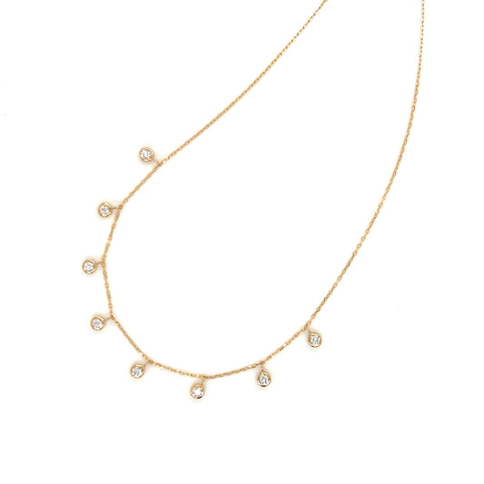 Dangle Bubble Station Necklace 0.2ct - JMW Jewelry Wholesale