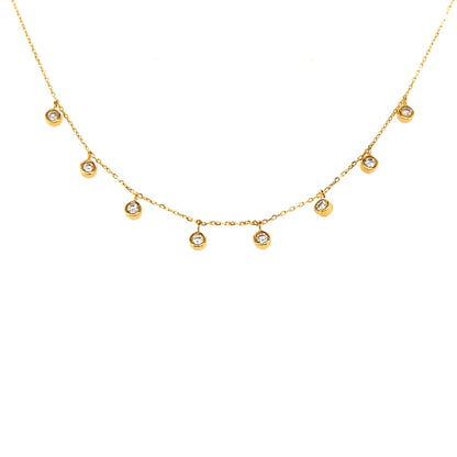 Dangle Bubble Station Necklace 0.2ct - JMW Jewelry Wholesale