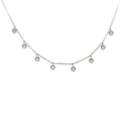 Dangle Bubble Station Necklace 0.2ct - JMW Jewelry Wholesale