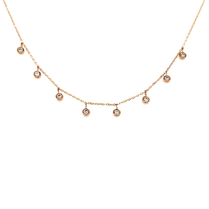 Dangle Bubble Station Necklace 0.2ct - JMW Jewelry Wholesale