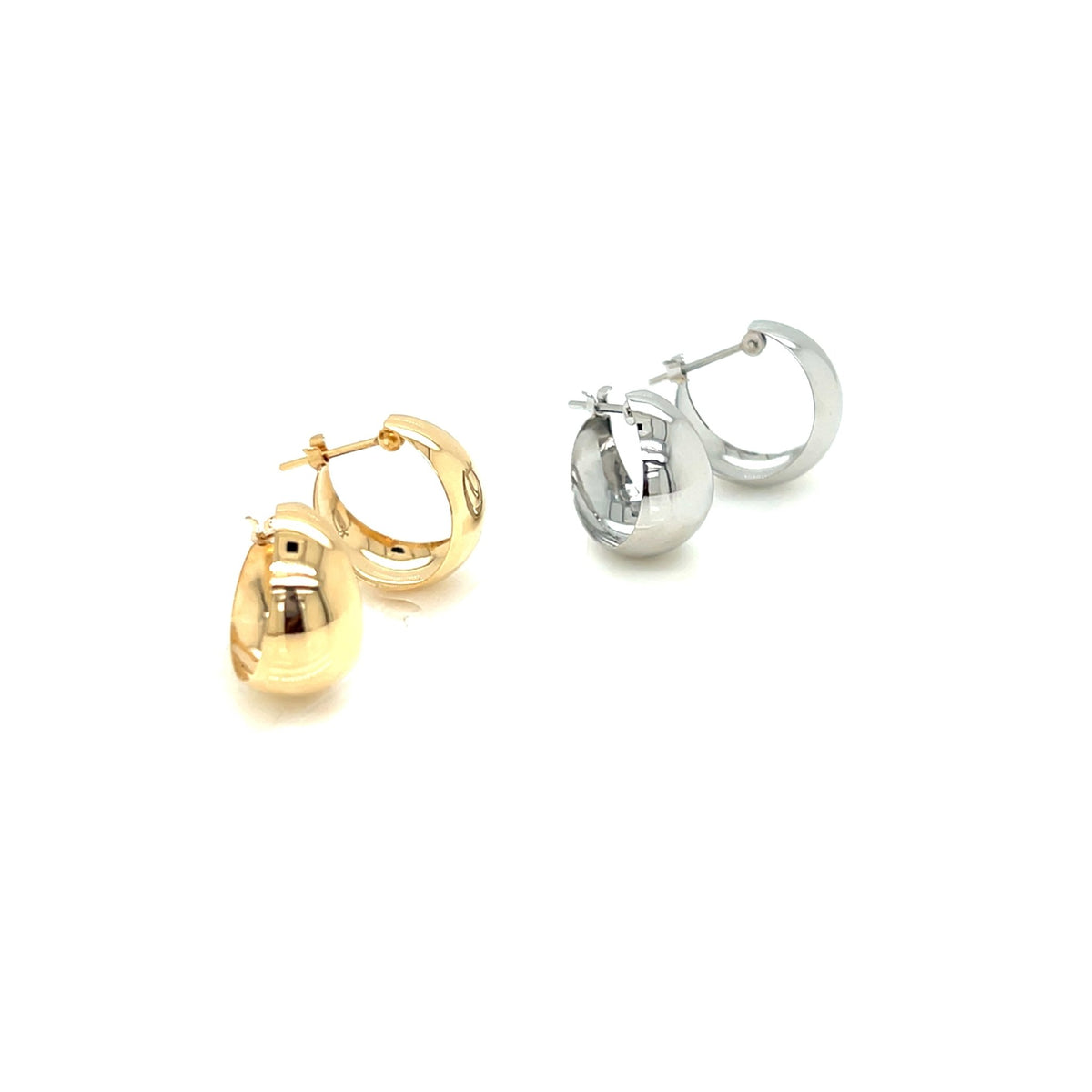 Dome Hoop Earrings - JMW Jewelry Wholesale