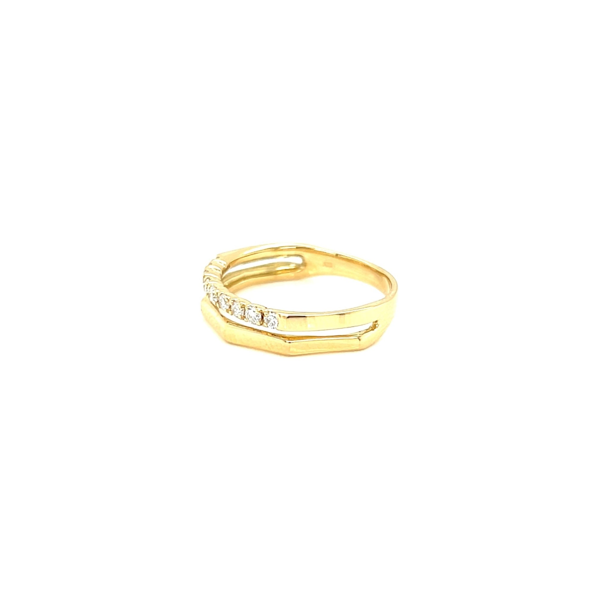 Double Line Edge Ring 0.2ct - JMW Jewelry Wholesale