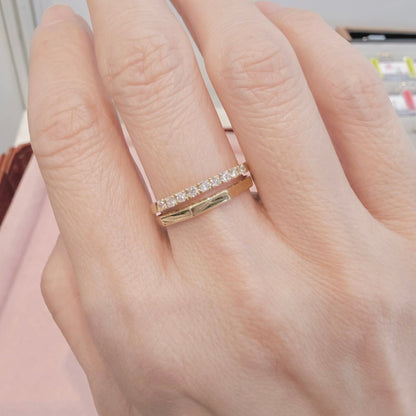 Double Line Edge Ring 0.2ct - JMW Jewelry Wholesale