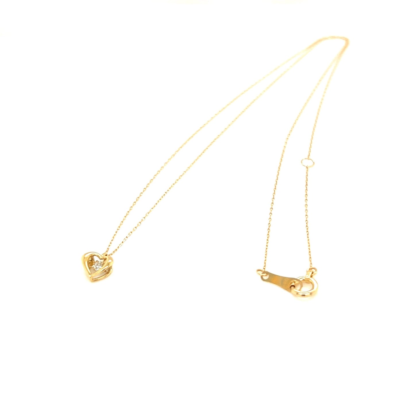 DS Flat Heart Necklace 0.03ct - JMW Jewelry Wholesale