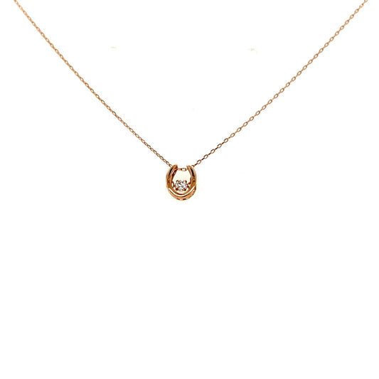 DS Horseshoe Necklace 0.03ct - JMW Jewelry Wholesale