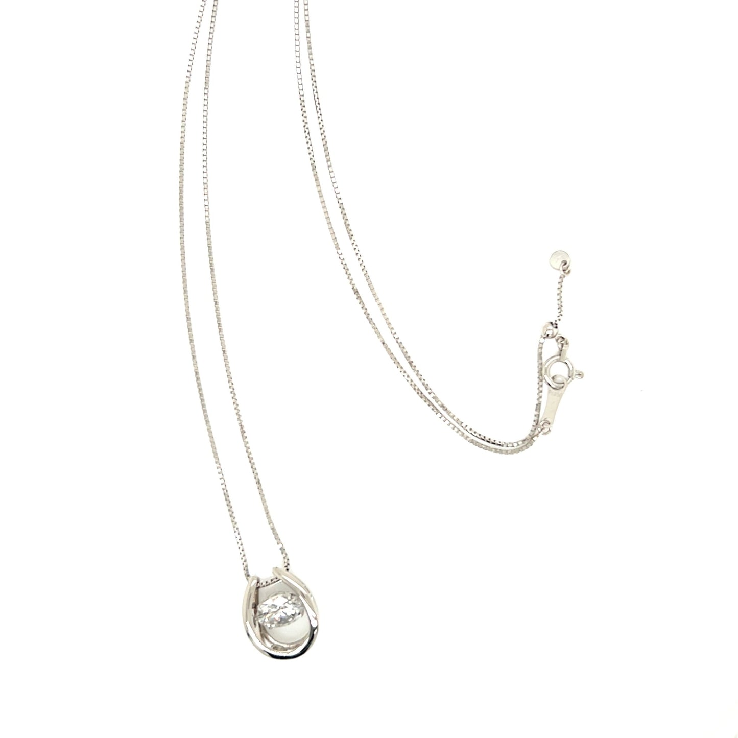 DS Horseshoe Necklace 1ct - JMW Jewelry Wholesale