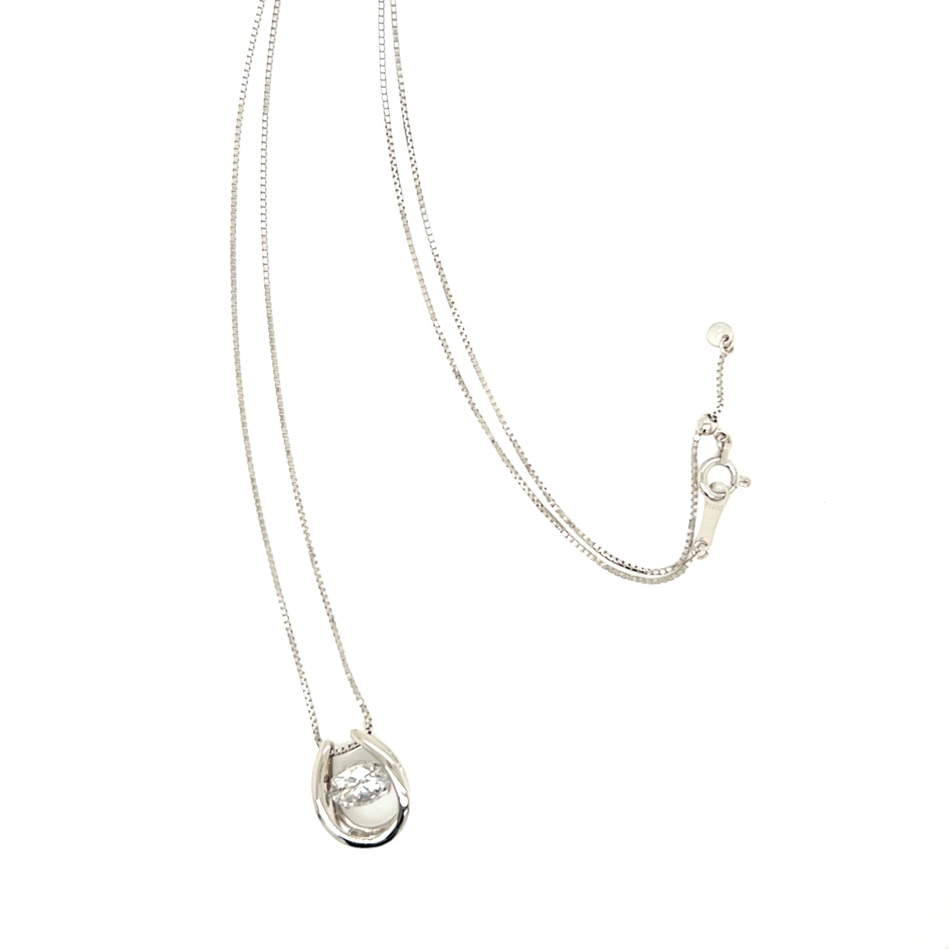 DS Horseshoe Necklace 1ct - JMW Jewelry Wholesale