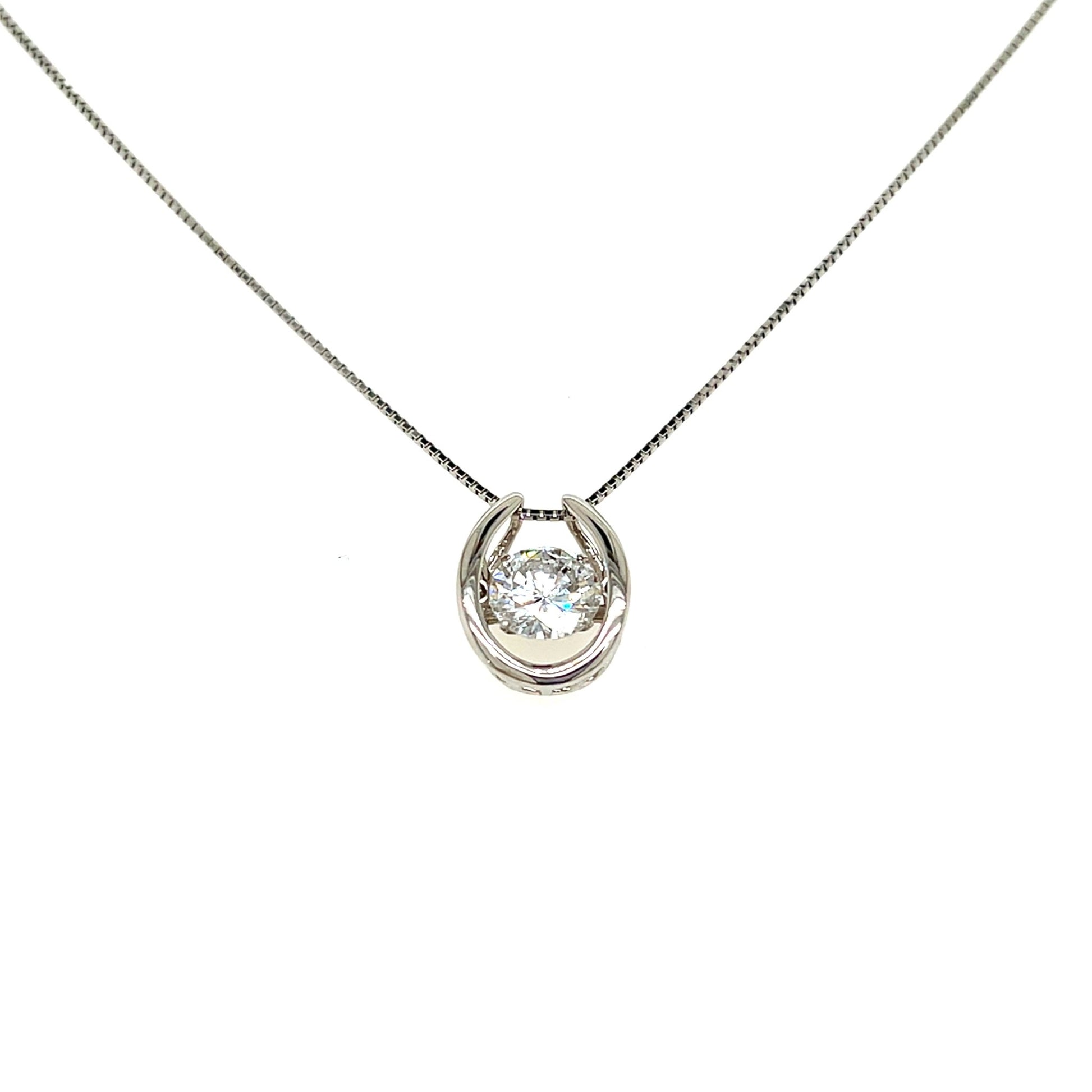 DS Horseshoe Necklace 1ct - JMW Jewelry Wholesale