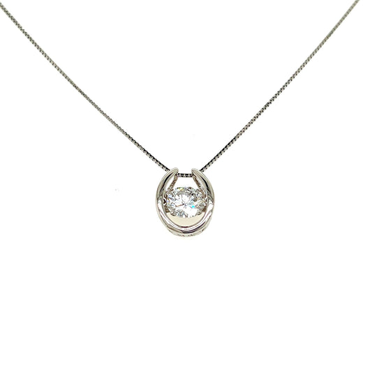 DS Horseshoe Necklace 1ct - JMW Jewelry Wholesale