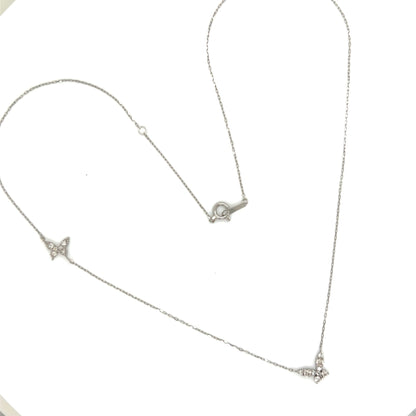 Dual Pointed Butterfly Necklace 0.15/0.05ct - JMW Jewelry Wholesale