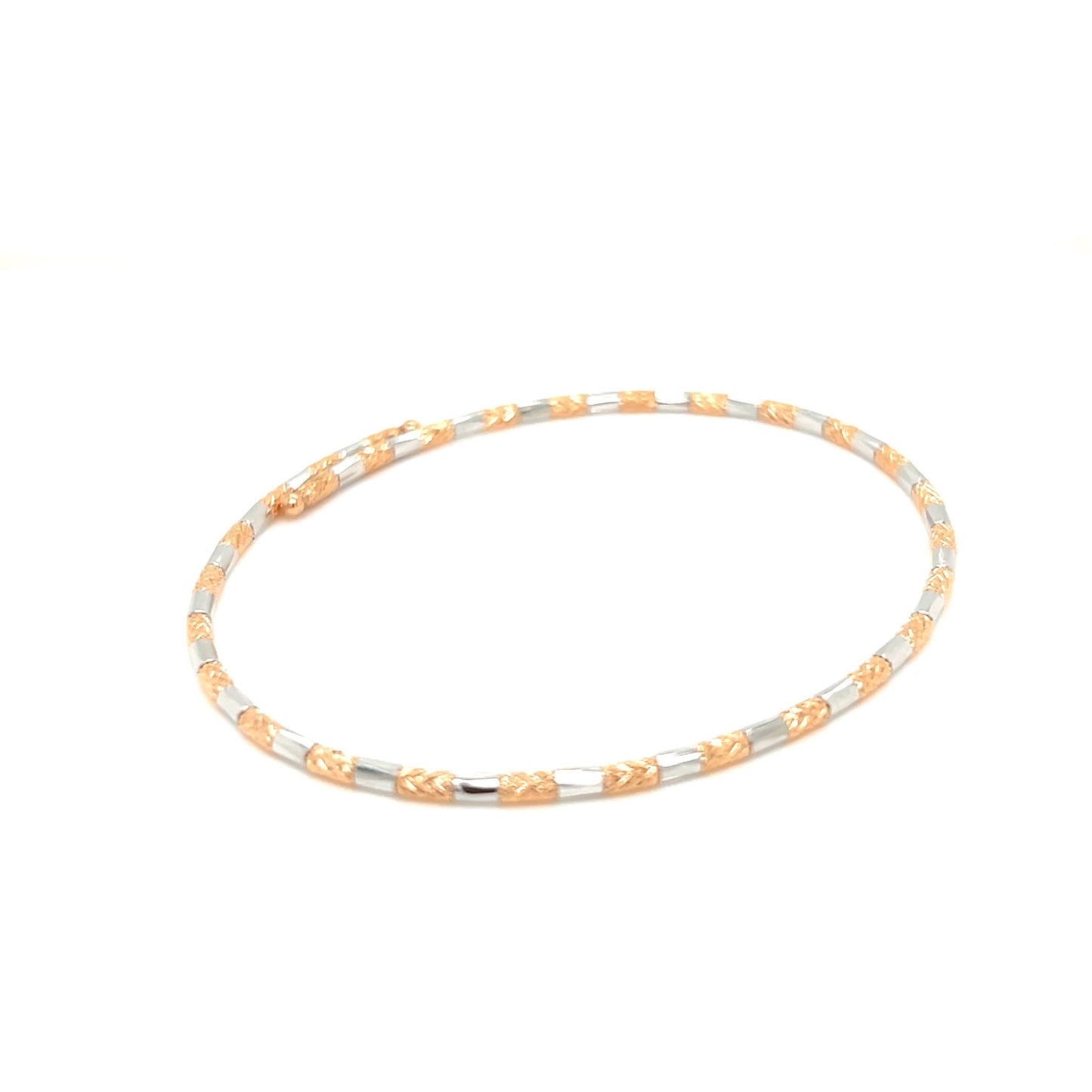 Duo color Flexi Bangle K18WG/PG - JMW Jewelry Wholesale