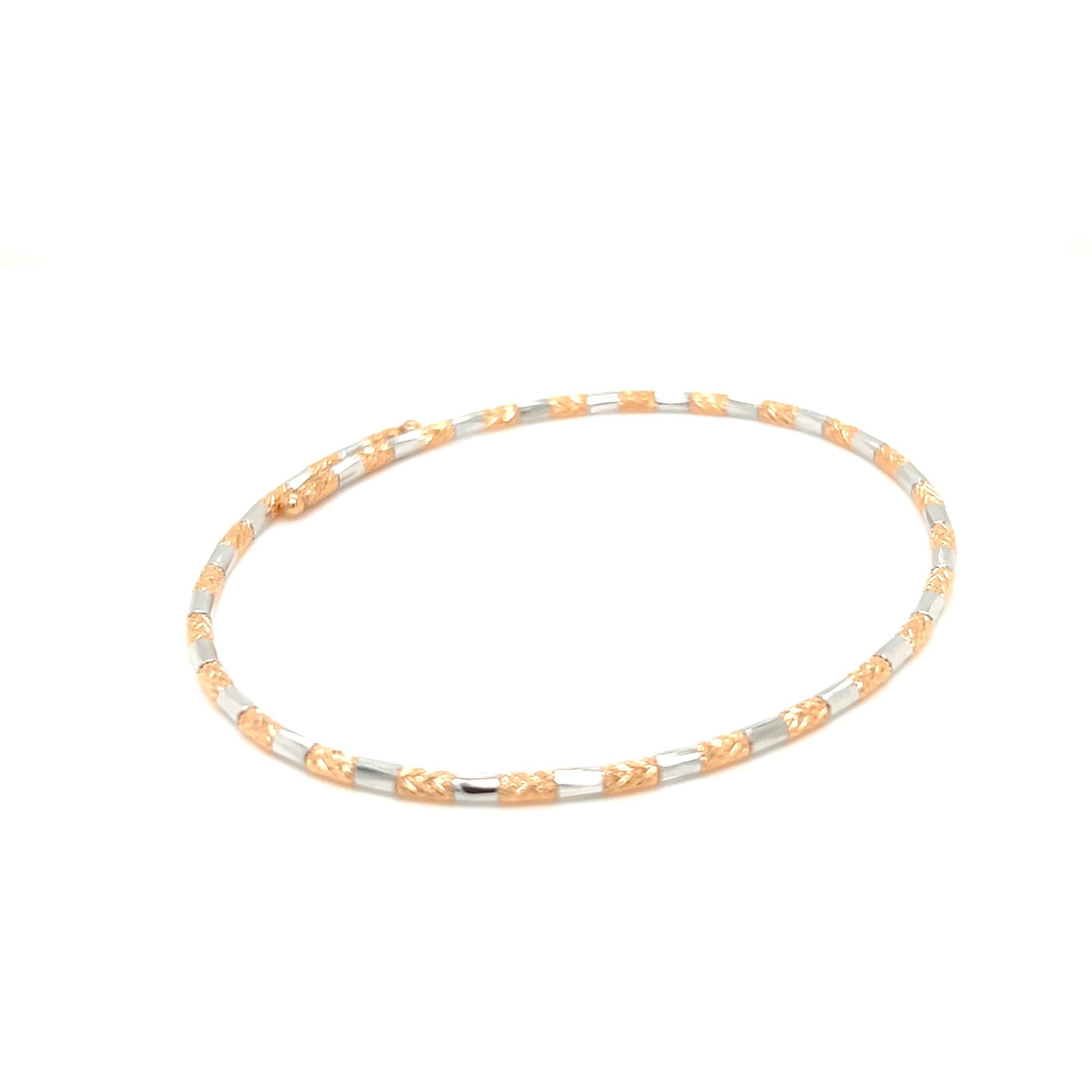 Duo color Flexi Bangle K18WG/PG - JMW Jewelry Wholesale
