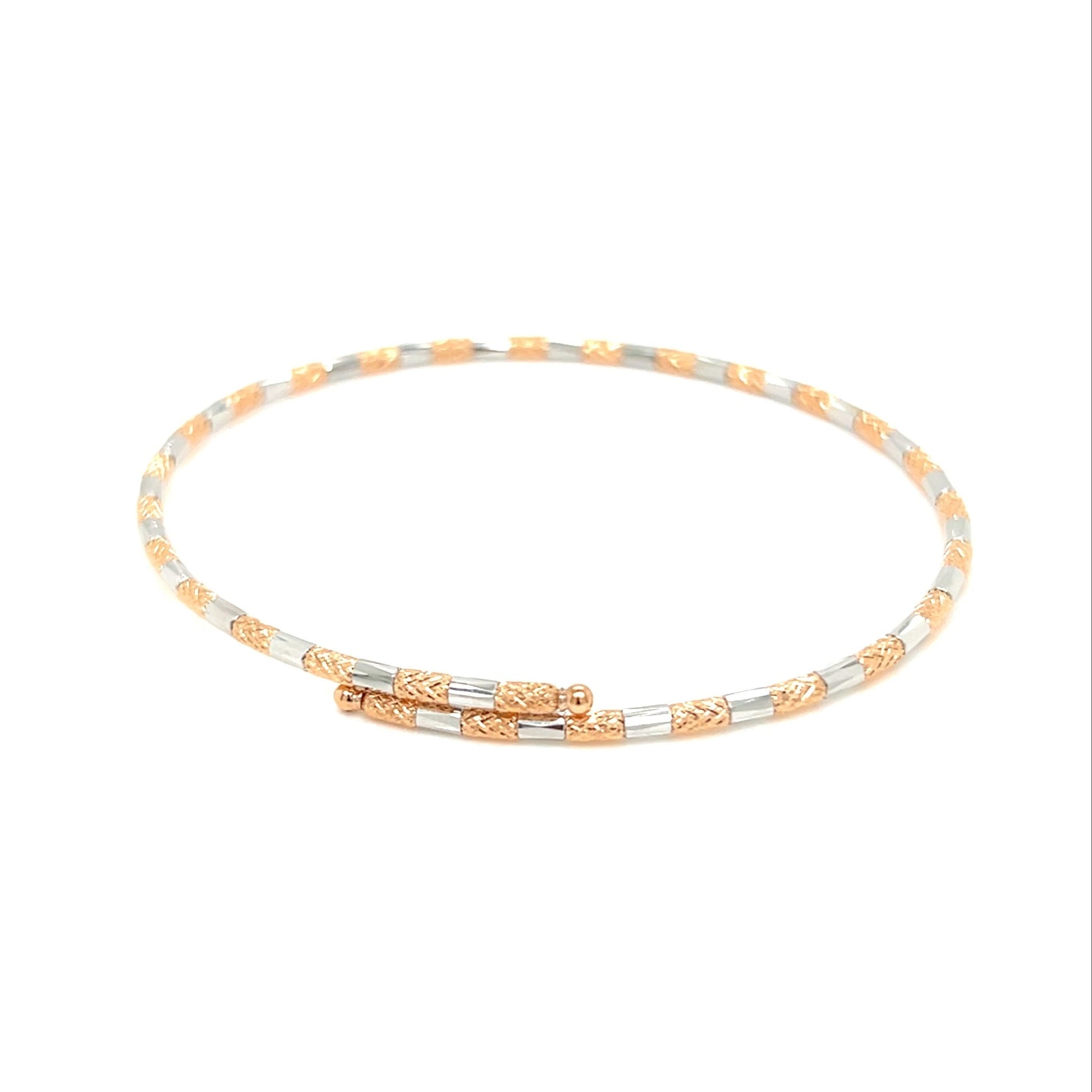 Duo color Flexi Bangle K18WG/PG - JMW Jewelry Wholesale