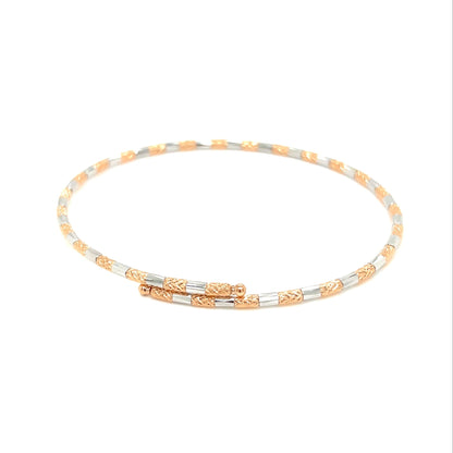 Duo color Flexi Bangle K18WG/PG - JMW Jewelry Wholesale