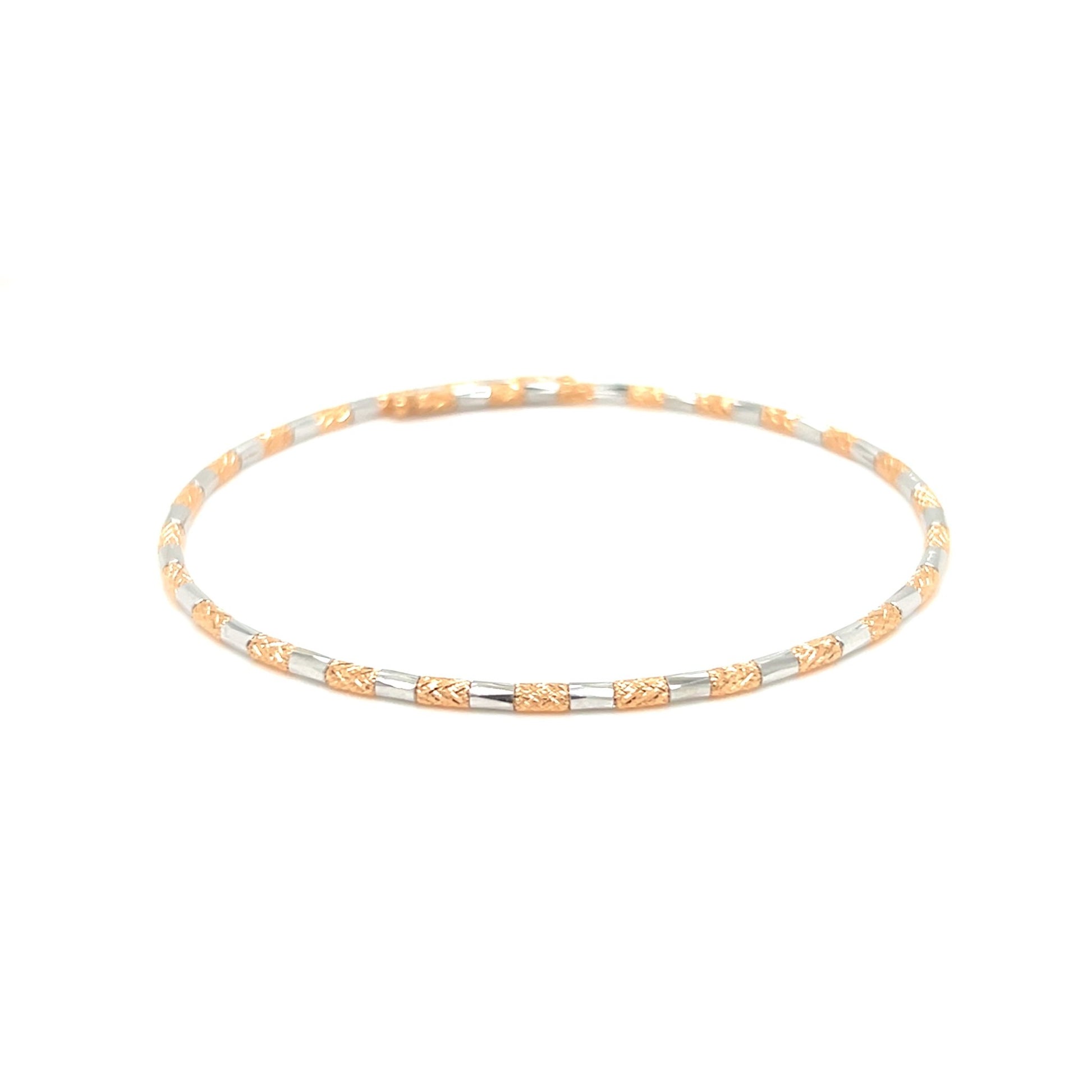 Duo color Flexi Bangle K18WG/PG - JMW Jewelry Wholesale