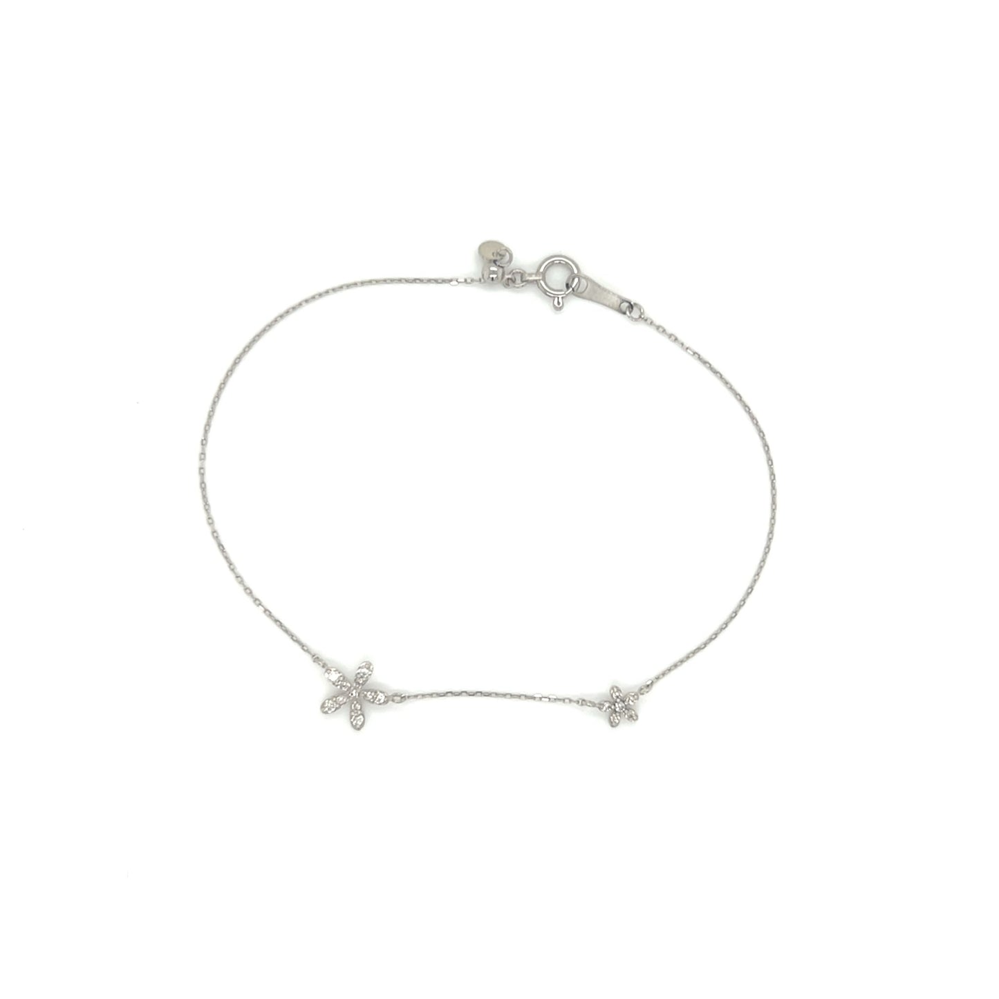 Duo Floral Bracelet 0.08/0.03ct - JMW Jewelry Wholesale