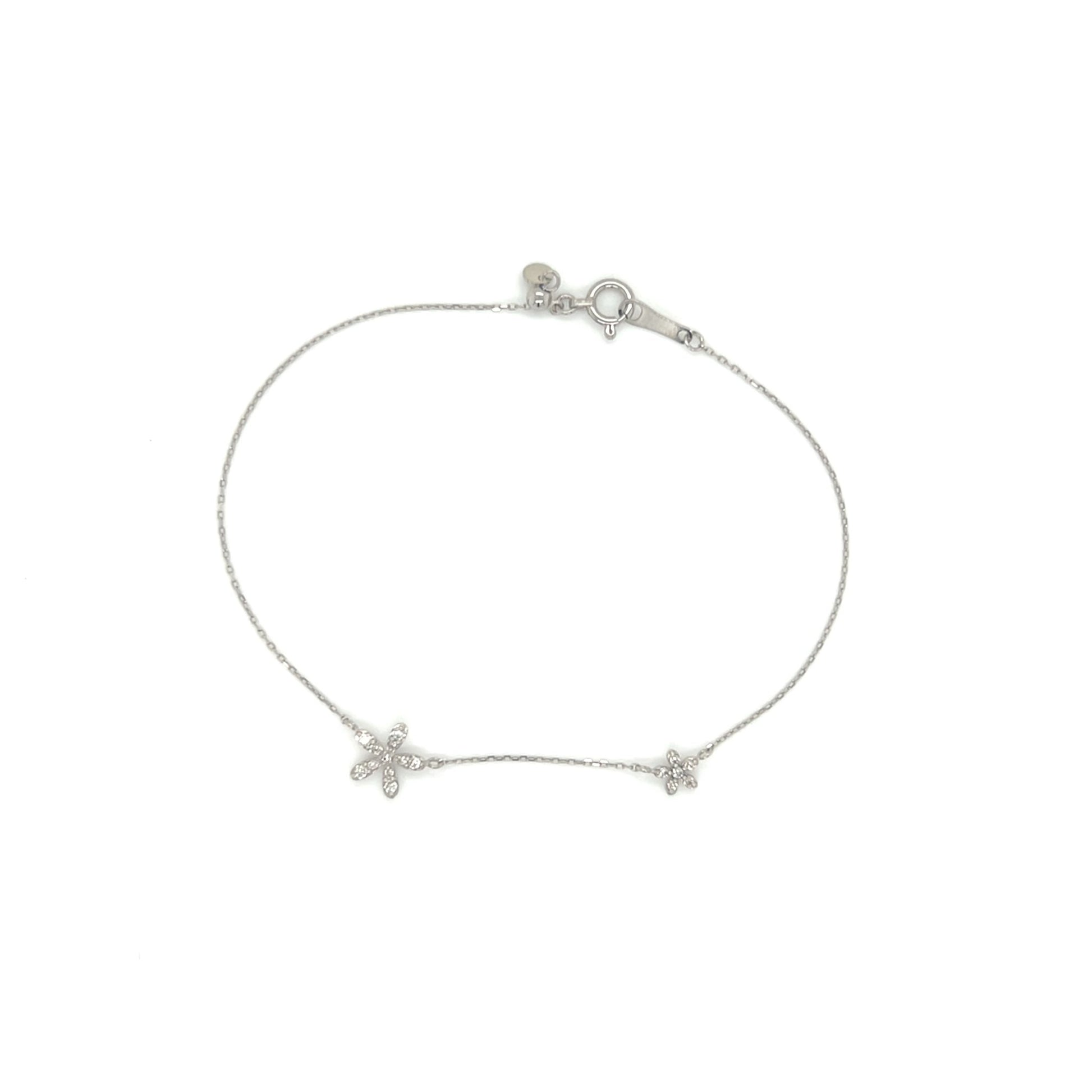 Duo Floral Bracelet 0.08/0.03ct - JMW Jewelry Wholesale