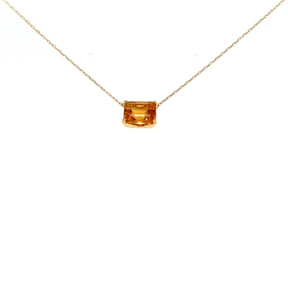 Emerald cut Necklace Citrine - JMW Jewelry Wholesale