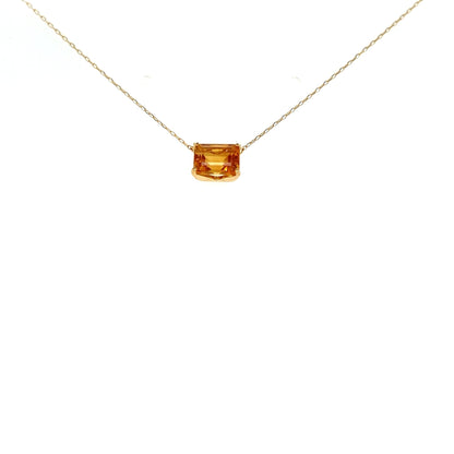 Emerald cut Necklace Citrine - JMW Jewelry Wholesale
