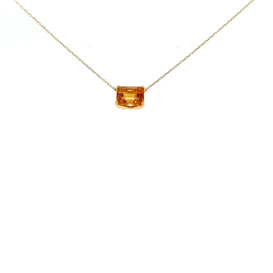 Emerald cut Necklace Citrine - JMW Jewelry Wholesale