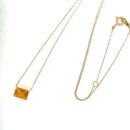 Emerald cut Necklace Citrine - JMW Jewelry Wholesale