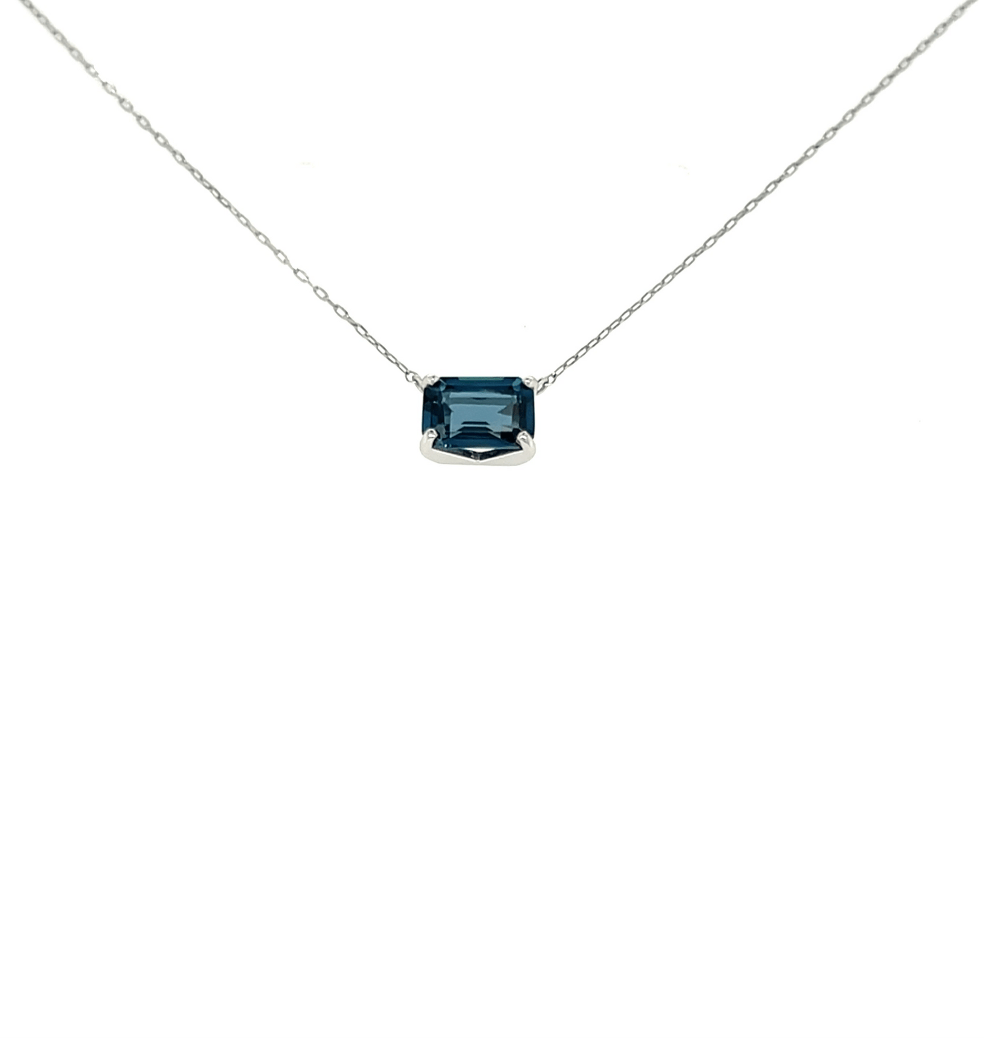 Emerald cut Necklace London Blue Topaz - JMW Jewelry Wholesale