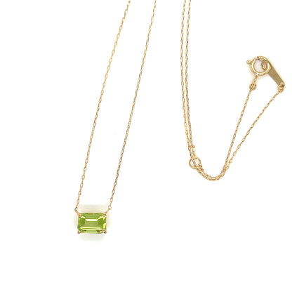 Emerald cut Necklace Peridot - JMW Jewelry Wholesale