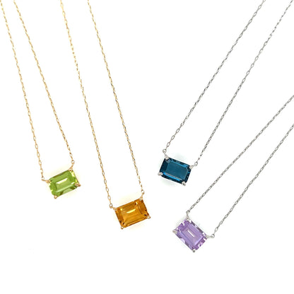 Emerald cut Necklace Peridot - JMW Jewelry Wholesale