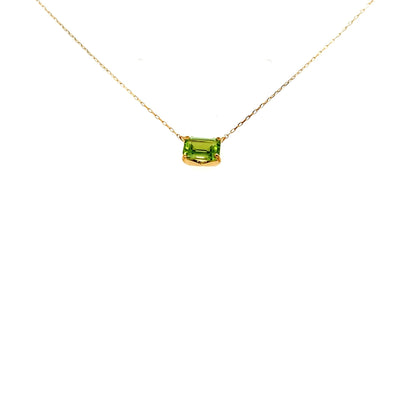 Emerald cut Necklace Peridot - JMW Jewelry Wholesale