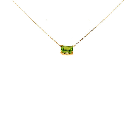 Emerald cut Necklace Peridot - JMW Jewelry Wholesale