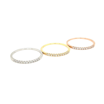 Fine Half Eternity Ring 0.1ct - JMW Jewelry Wholesale
