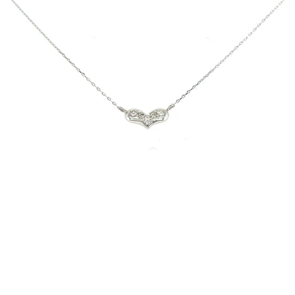 Flat Heart Necklace 0.05ct - JMW Jewelry Wholesale