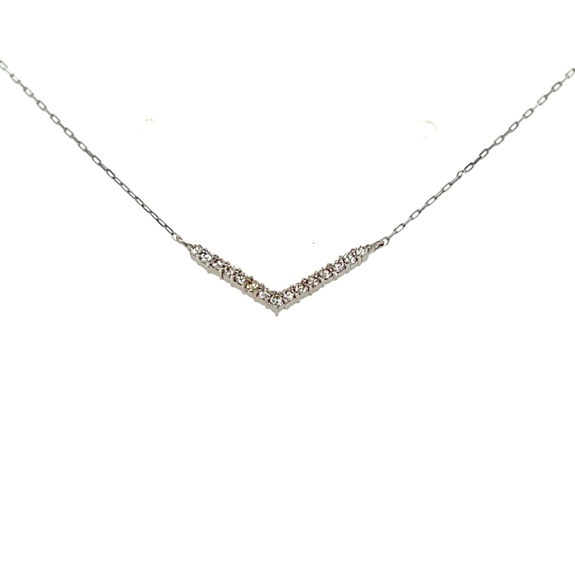 Flat V Shape Necklace 0.1ct - JMW Jewelry Wholesale