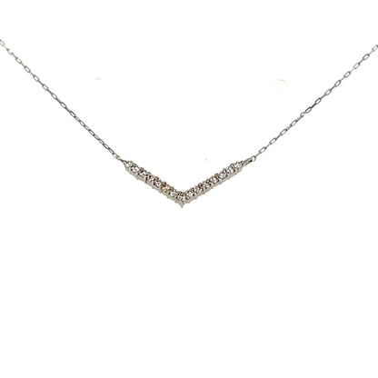 Flat V Shape Necklace 0.1ct - JMW Jewelry Wholesale
