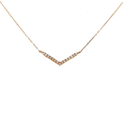 Flat V Shape Necklace 0.1ct - JMW Jewelry Wholesale