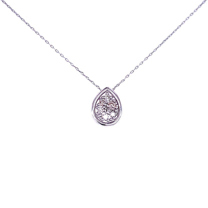 Flat Waterdrop Necklace 0.1ct - JMW Jewelry Wholesale