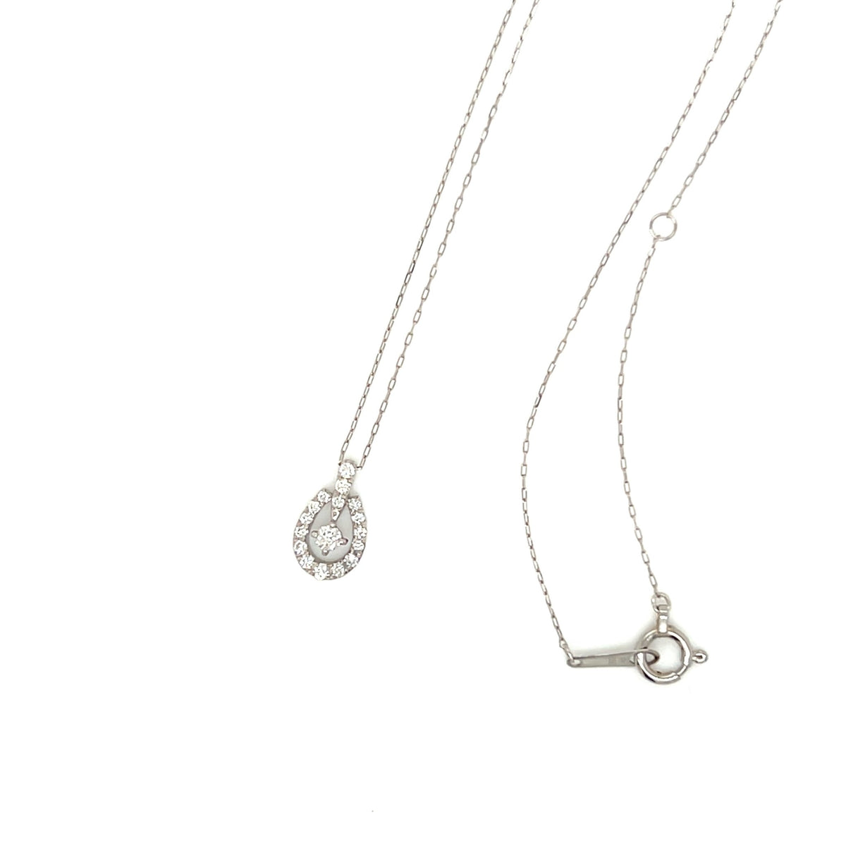 Floating Dia Horseshoe Necklace 0.12ct - JMW Jewelry Wholesale