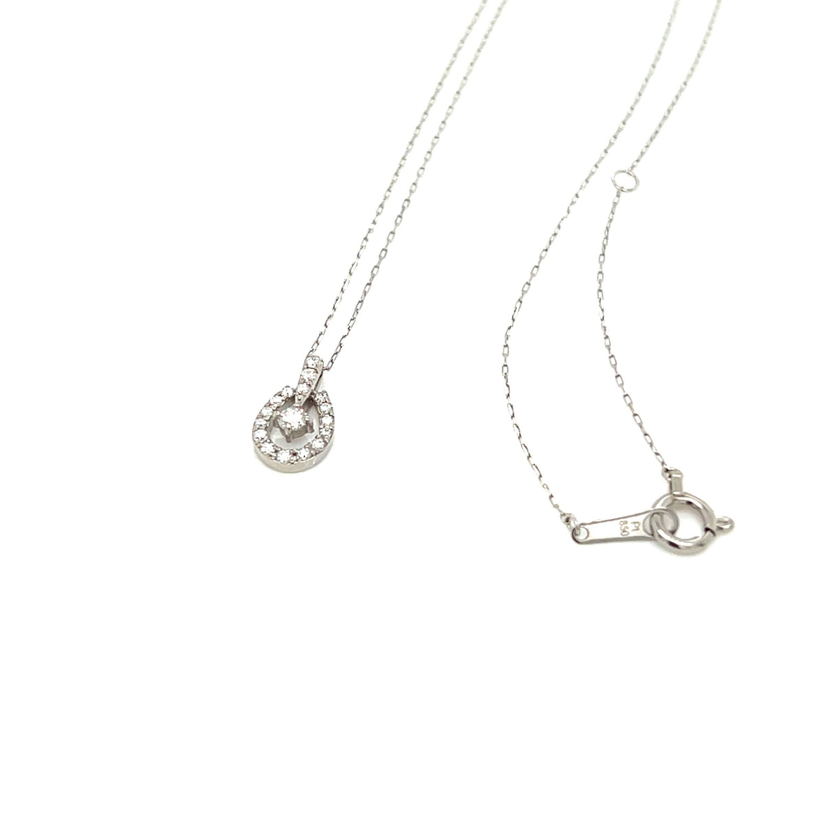 Floating Dia Horseshoe Necklace 0.12ct - JMW Jewelry Wholesale